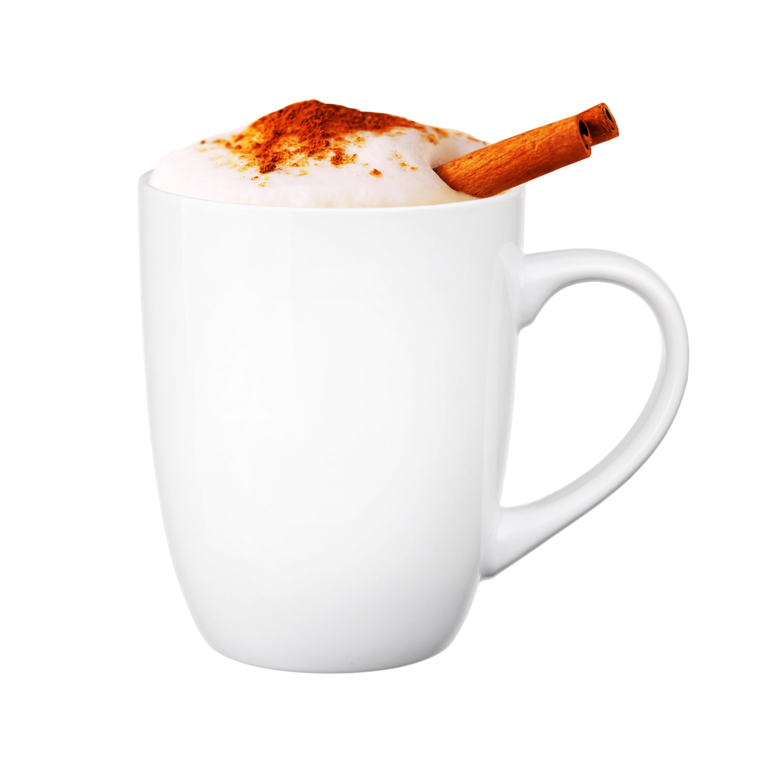 Glasmark Krosno - Set di 6 tazze da caffè in ceramica con manico, 300 ml, colore: Bianco - 3