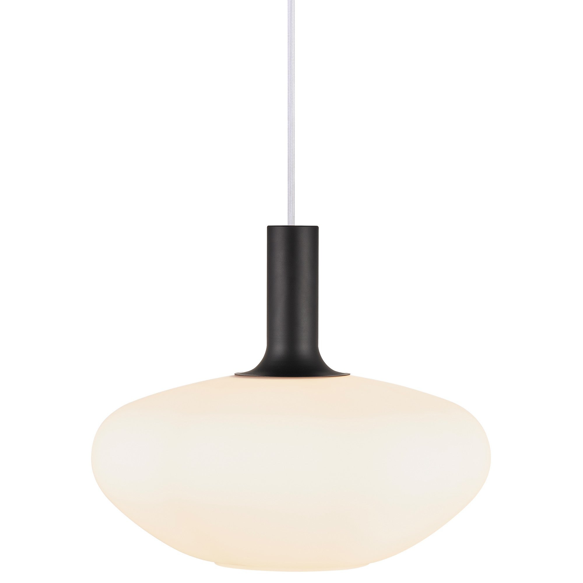 Czarno-biała wisząca lampa sufitowa z kulą z opalowego szkła ø35 cm ALTON Nordlux - 2