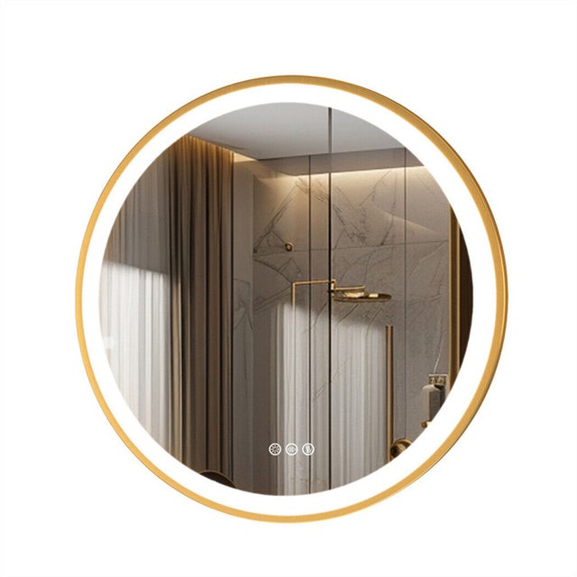 Miroir rond lumineux salle de bain 60 cm au meilleur prix | Leroy Merlin