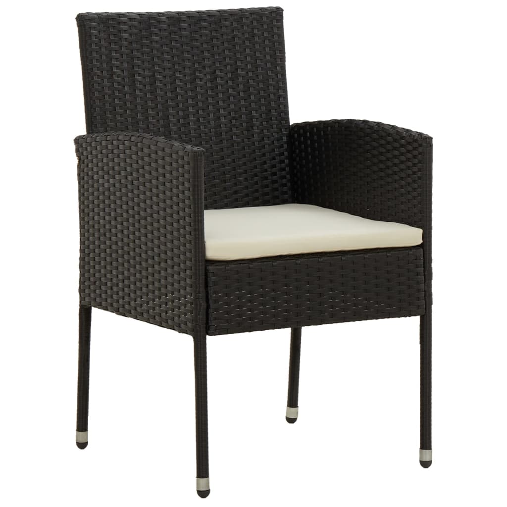 Maison Exclusive - Set da Pranzo per Esterni 7 pz in Polyrattan Nero - 4
