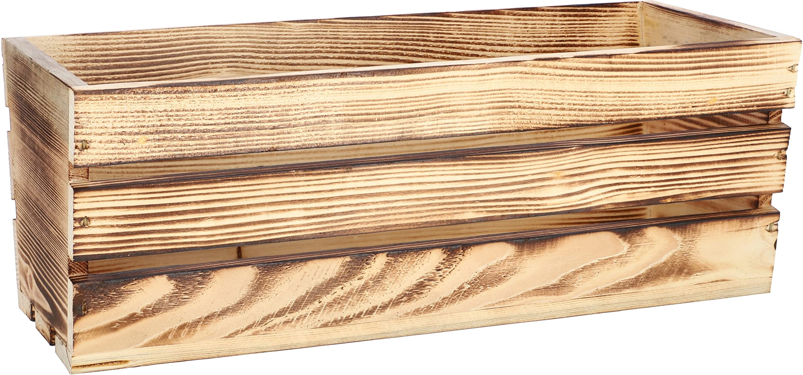 Jardinière en Bois Brûlée avec Insert en Plastique 40 x 18 x 15 cm - KOTARBAU - 3