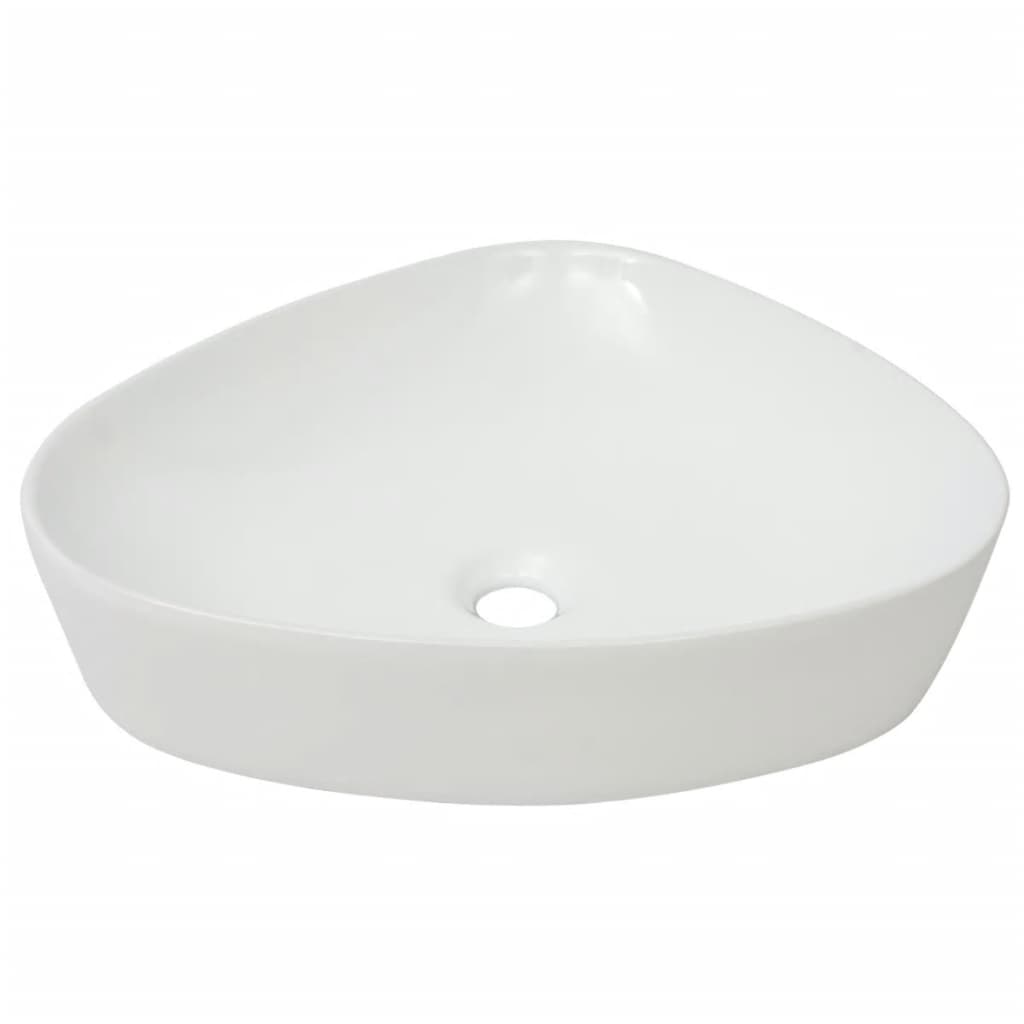 Lavabo Castel Triangular Lavabo triangular de cerámica lavabo lavabo baño 50,5 cm blanco 02 ...