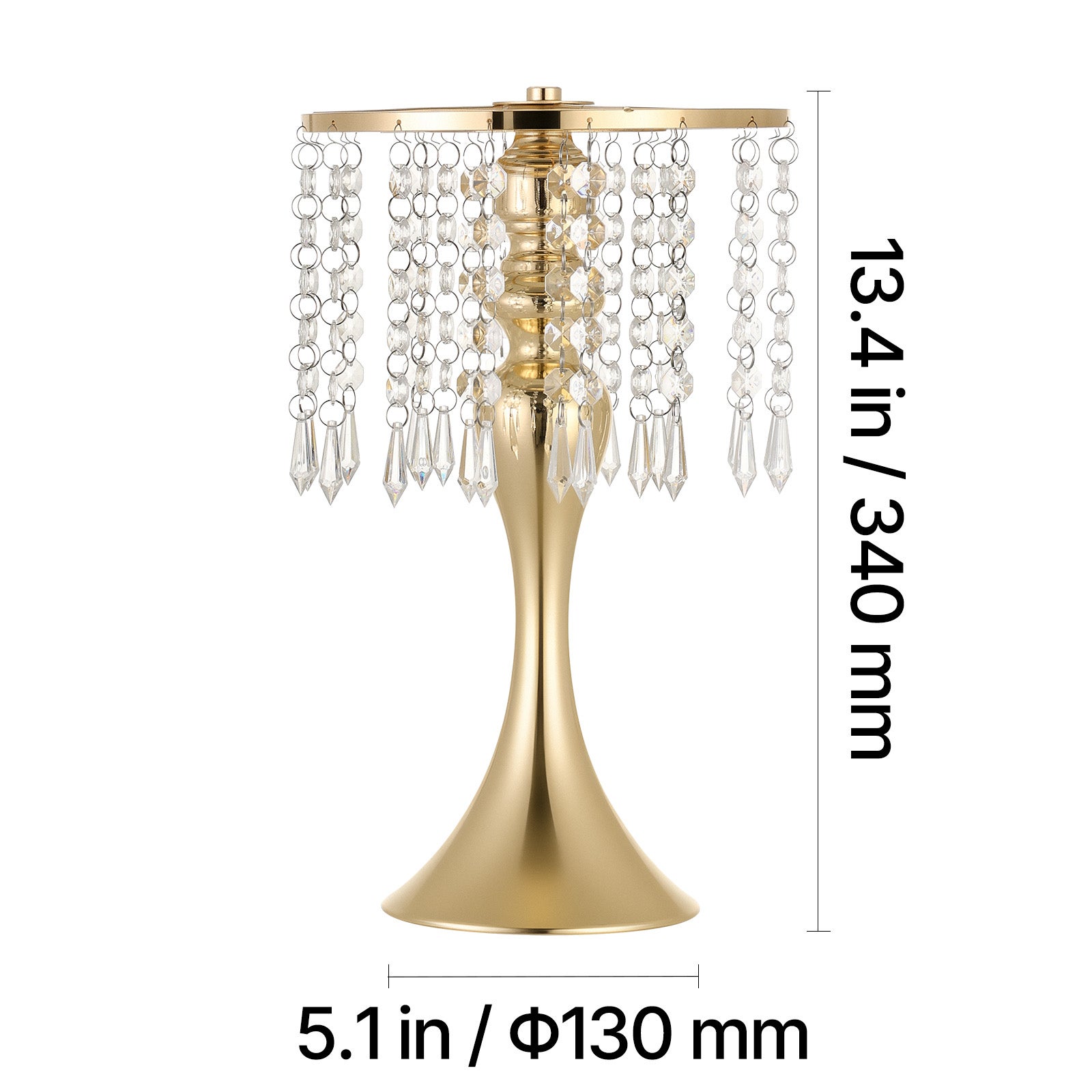 Lot de 20 vases en metal SucceBuy pour mariage, hauteur 33,5 cm, supports pour arrangements floraux, banquets, fetes, decoration interieure - 9