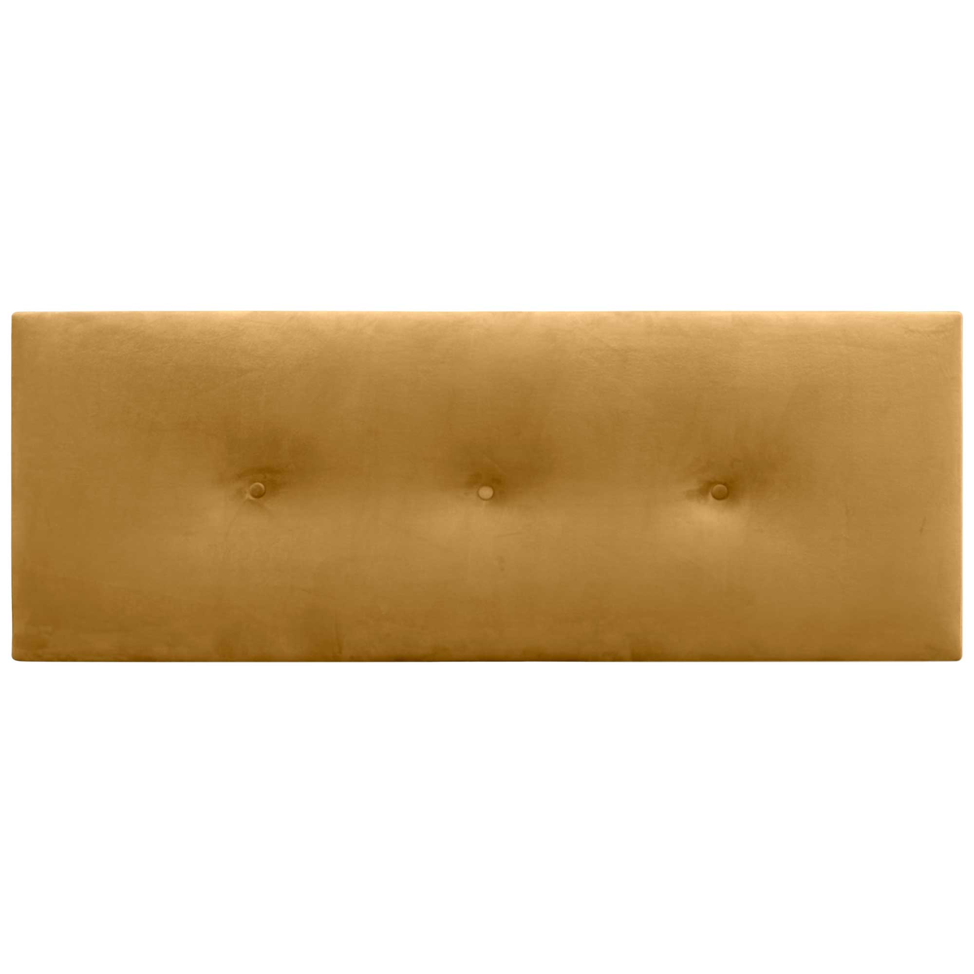 DHOME Testiera in velluto liscio con bottoni alta gamma moderna testiera imbottita per letto di lusso (Senape, 135x50cm) - 3