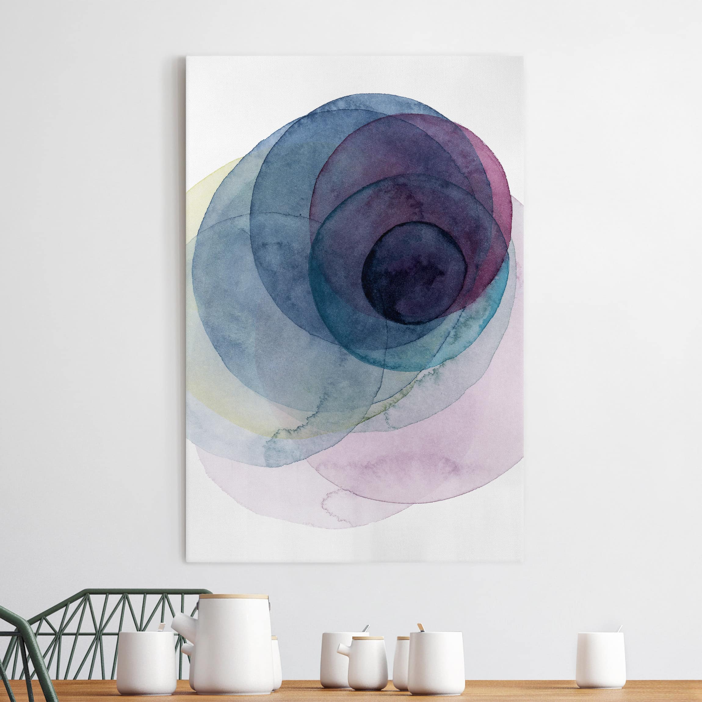 Tableau Moderne Sur Toile "Art Bougies Serviette" - 125x50 Cm - Neuf