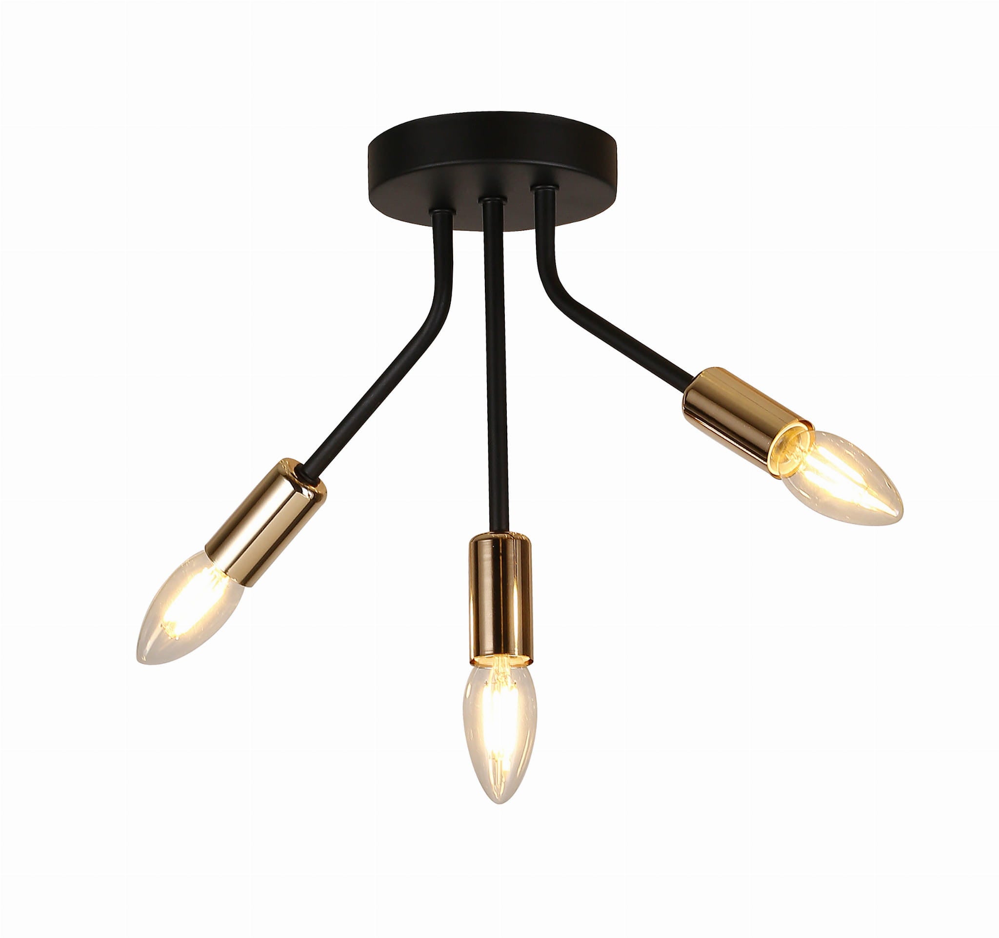 Lampa sufitowa wisząca Tiara czarno-złota 3xE14x40W wym: 25 x 35 x 12 cm metal Candellux
