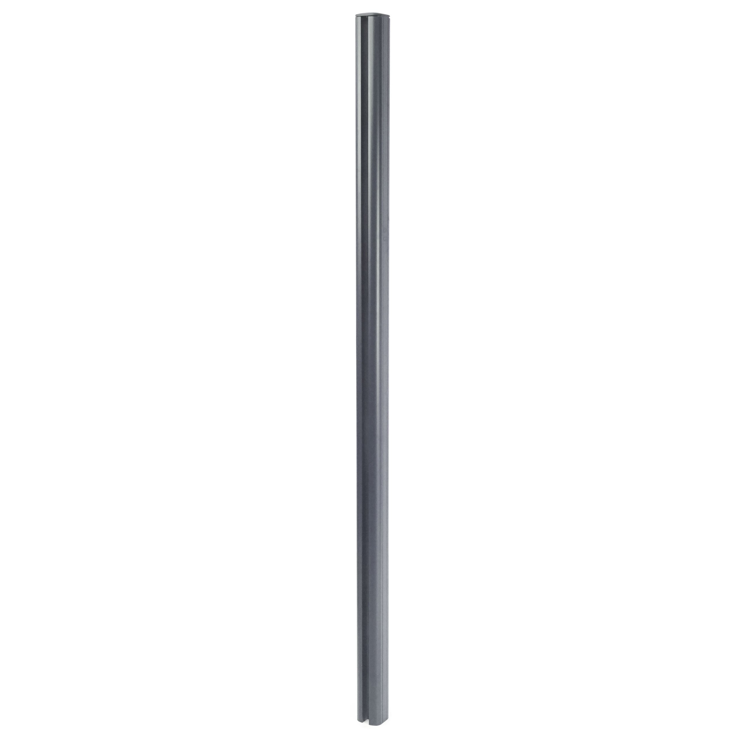 Aluminiowy słupek ogrodzeniowy Sarthe WPC, słupek, system wtykowy ~ 240 cm, szary