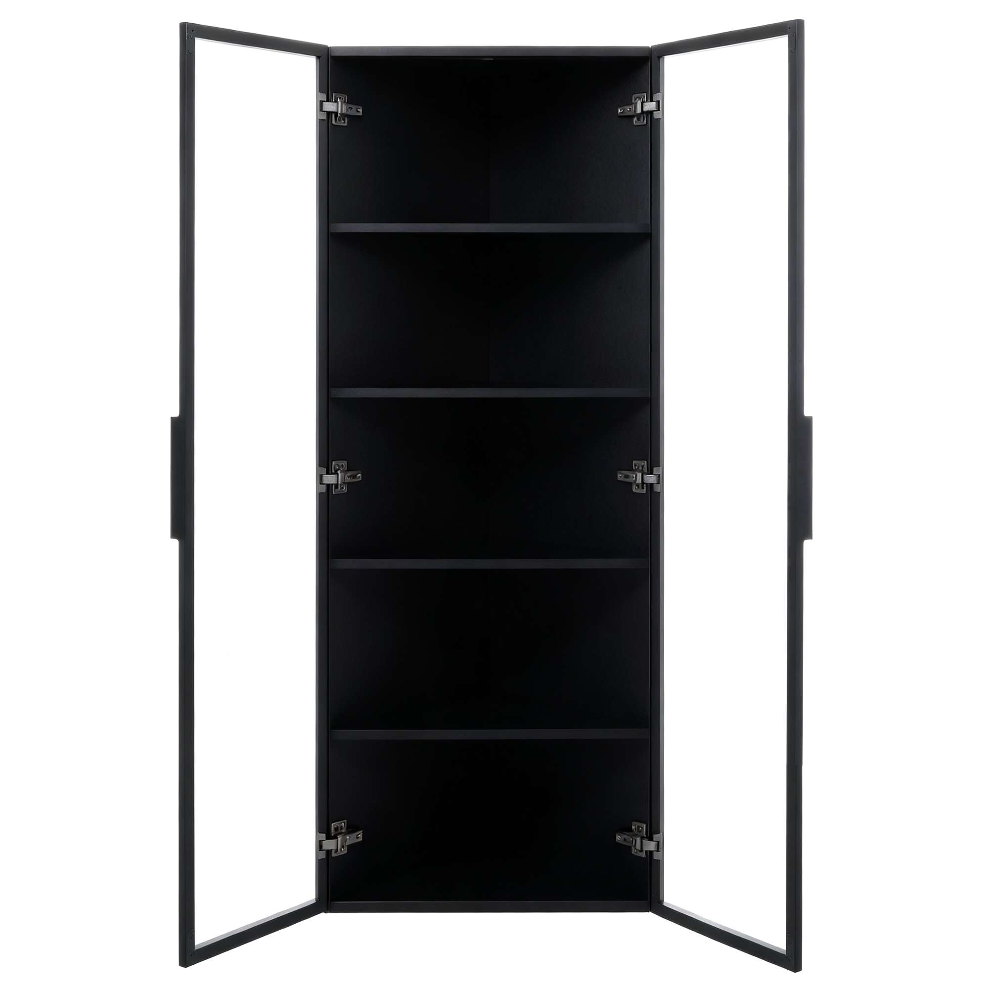 Vitrine LED en verre 62x35x160 cm avec éclairage intégré, verre trempé, étagères élégantes pour salon, bureau ou collection - 6