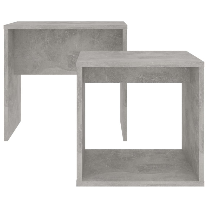 Ensemble de table basse Gris béton 48x30x45 cm Bois ingénierie - 4
