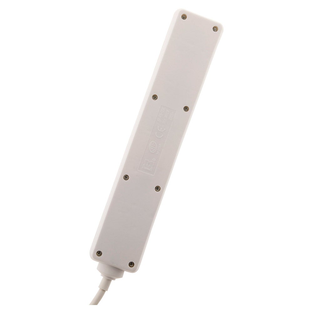 Bloc multiprise 5 prises 16A 2P+T interrupteur - blanc - Zenitech - 4