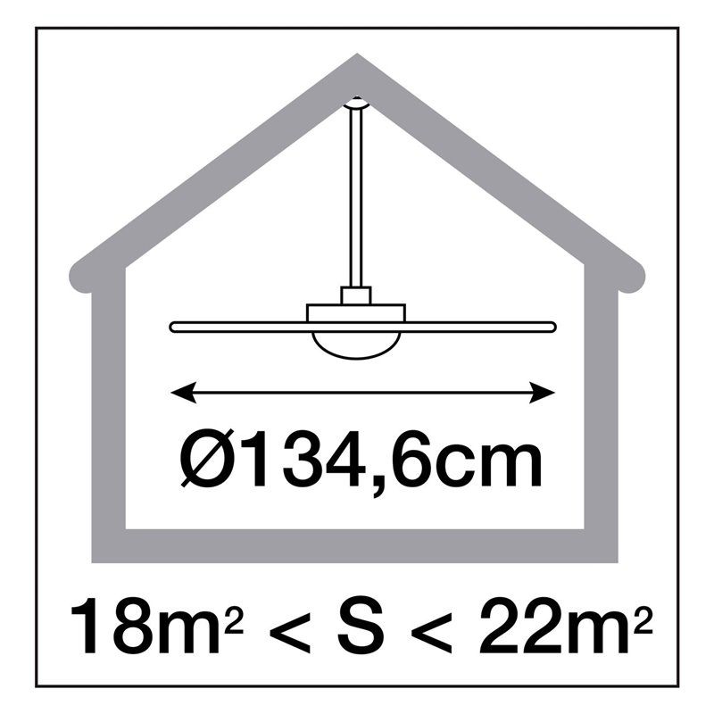 Ventilateur VENTO LED SMD 17W 1700lm(1020lm) CRI80 3000K Bois de hêtre - 8