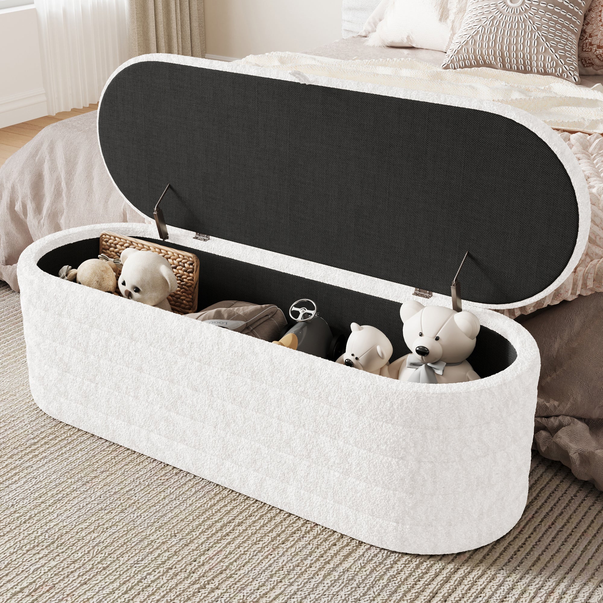 Banc Coffre De Rangement - 80x40x45 Cm - Sans Marque - Neuf Sous Emballage