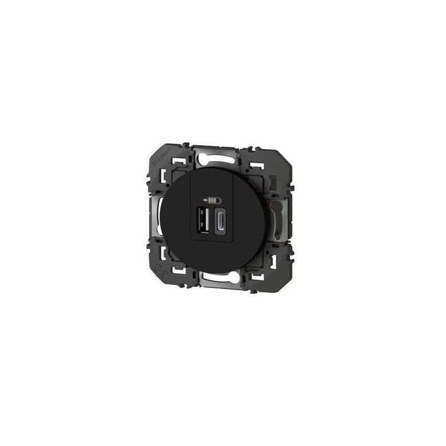 Double prise USB-A+C 3A 15W Dooxie - Legrand - 3