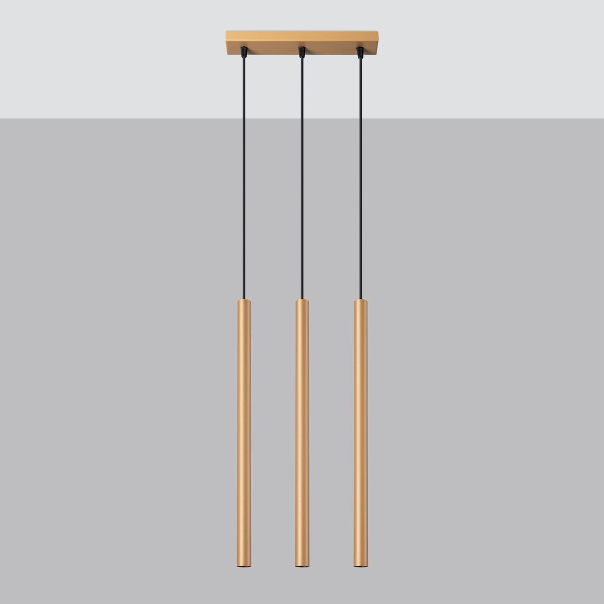 Lampa wisząca BRILL 3L złota LED 4000K - 30x5x115cm Sollux