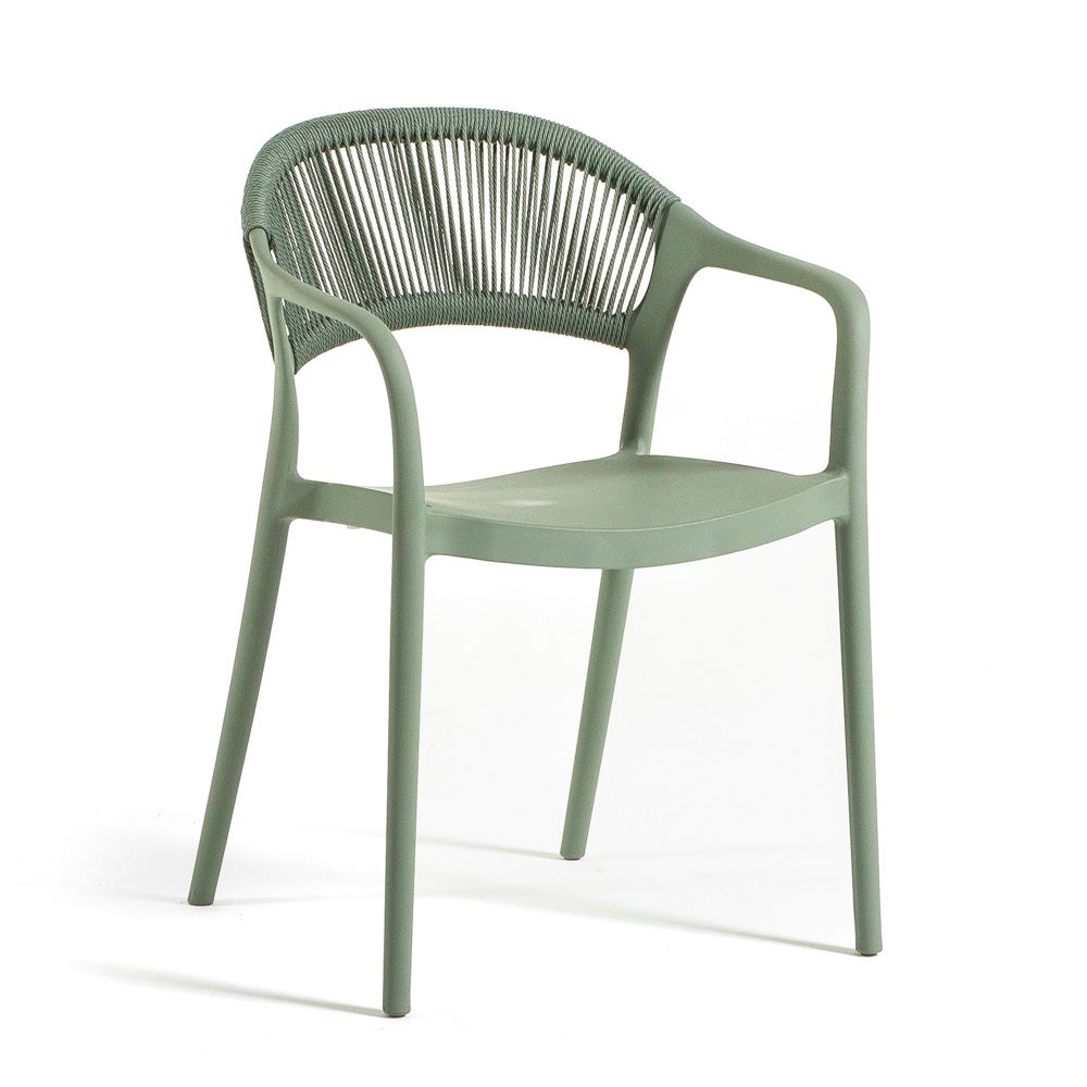 Lot de 6 Chaise de jardin sans coussin Jolanda en Polypropylène Vert - 3