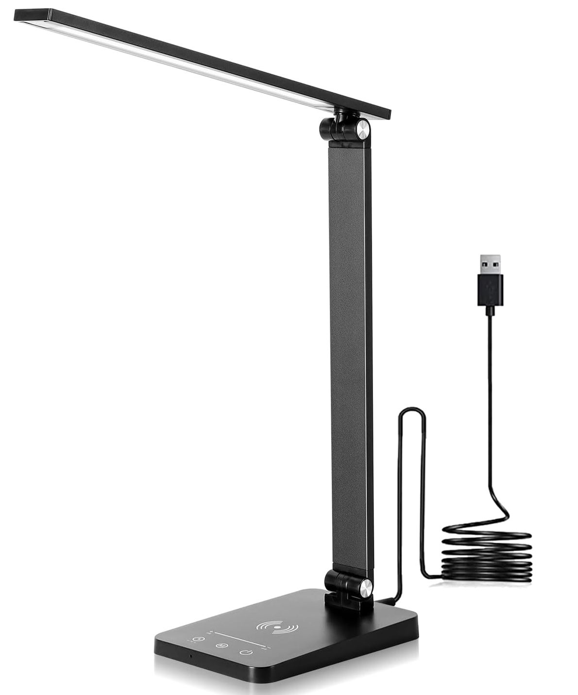 Lampe Bureau Enfant LED 20 Lumières – 3 Niveaux Luminosité + 256 Couleurs RGB – Veilleuse, Lampe Lecture Et Support Téléphone Rechargeable