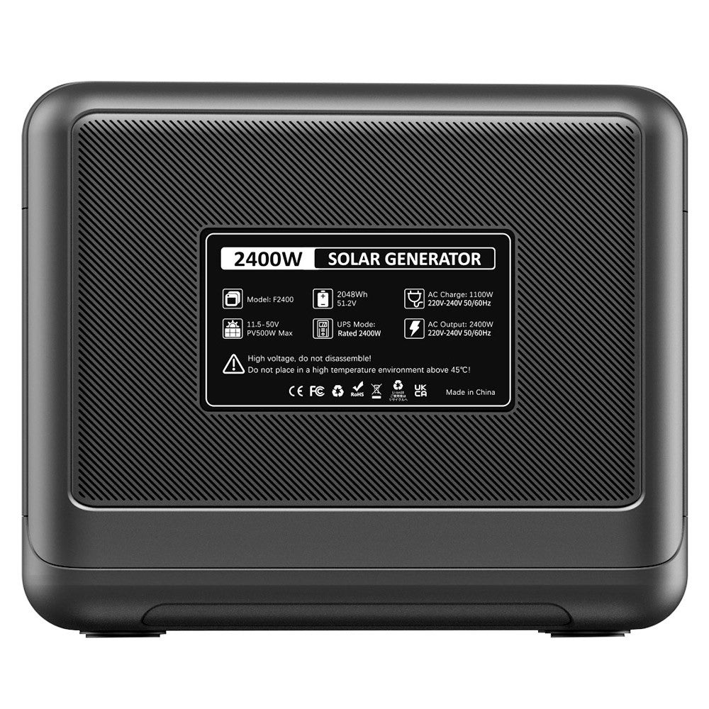 Station d'Énergie Portable FOSSiBOT F2400 2400W, 2048Wh LiFePO4, 16 Sorties - Noir - 7