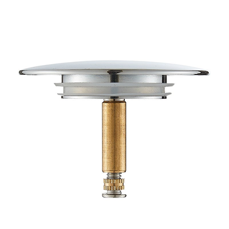 Bouchon Baignoire Universel Réglable 44 Mm – Cuivre Chromé Argenté, Hauteur Ajustable 35-45 Mm, Anti-Fuite