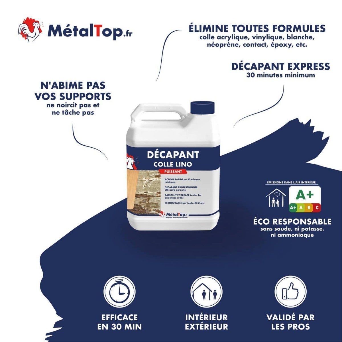 Decapant Colle Lino - 1 L - Métaltop - 3