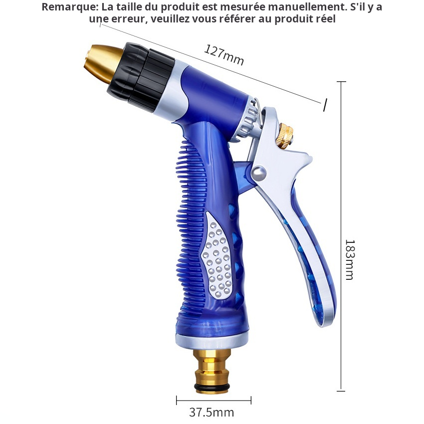 Pistola per Irrigazione da Giardino, Pistola ad Acqua ad Alta Pressione, 3 Modalità di Irrigazione per Prato, Giardino e Lavaggio Auto, Rosso - 7