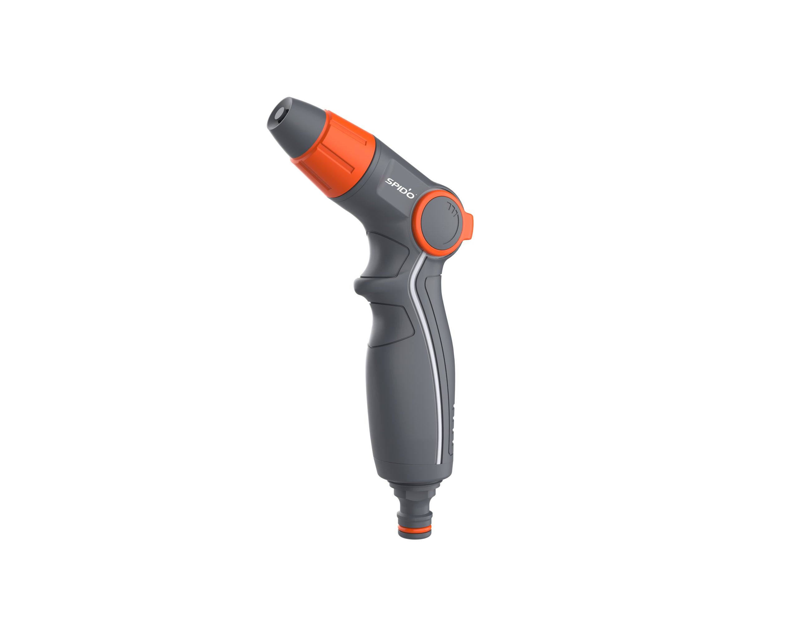 BLACK+DECKER Pistolet D’Arrosage 8 Réglages – Débit Réglable – Compatible Tous Tuyaux – Noir/Orange
