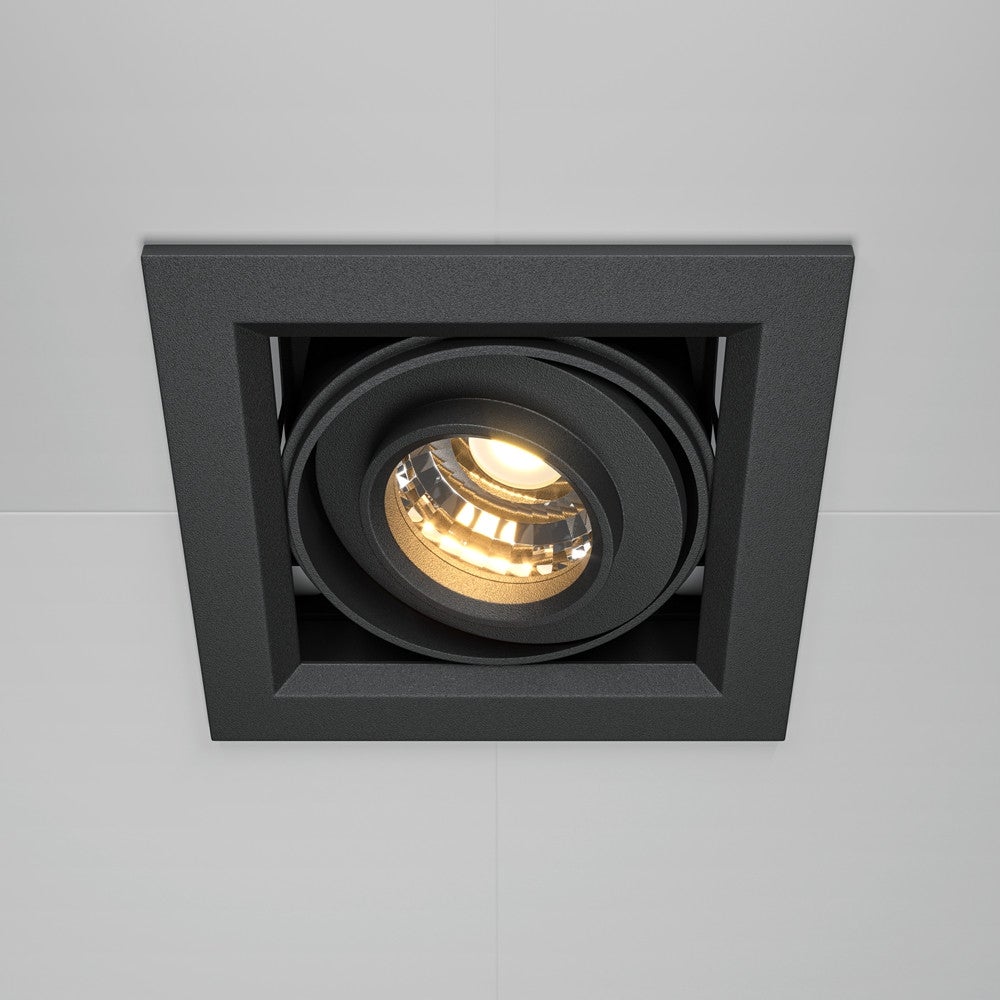 Oprawa stropowa sufitowa wpuszczana Metal Modern czarna LED 10W 3000K 650lm wym: 7,5 x 9,5 x 9,5 cm kwadratowa Maytoni - 4