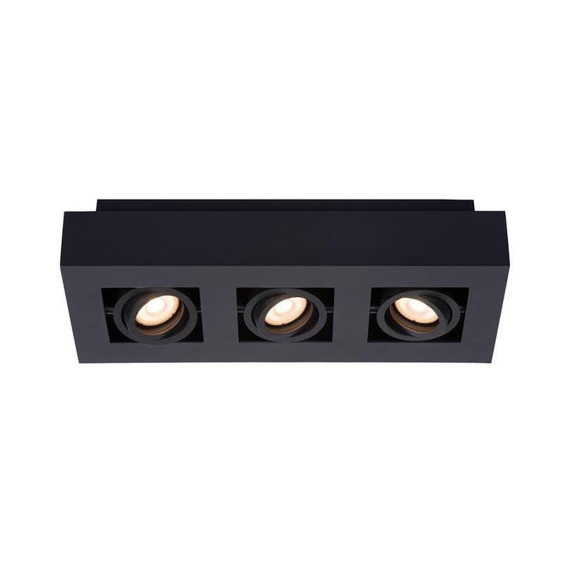 Reflektor sufitowy Spot XIRAX czarny 3xGU10x5W wym: 8,8 x 36 x 14 cm IP20 Lucide