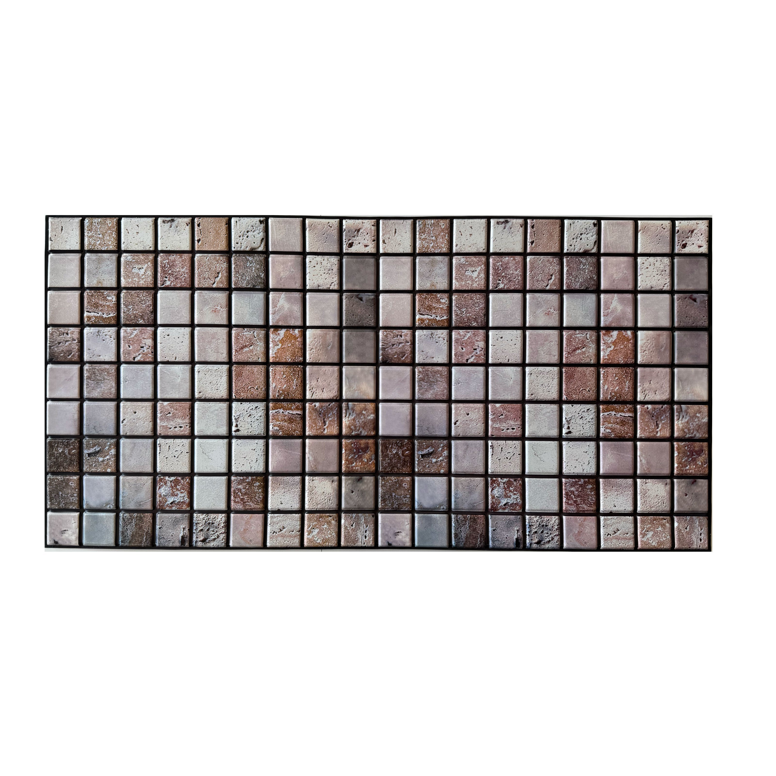 Pannelli 3D PVC Effetto Mosaico Nero Grigio - Rivestimento Pareti - Isolanti E Impermeabili - Foto 9