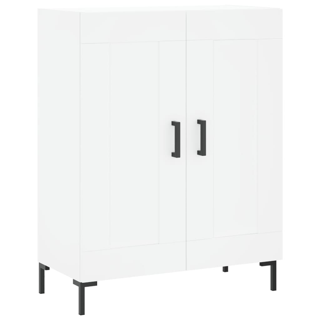 Buffet haut Blanc 69,5x34x180 cm Bois d'ingénierie - 7