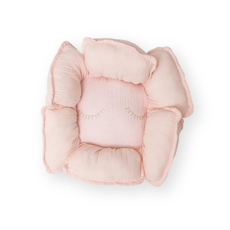 Homescapes Federa Cuscino Decorativo 45x45 Cm – 100% Cotone E Ciniglia, Colore Rosa Pastello, Morbida E Lavabile, Per Divano E Letto