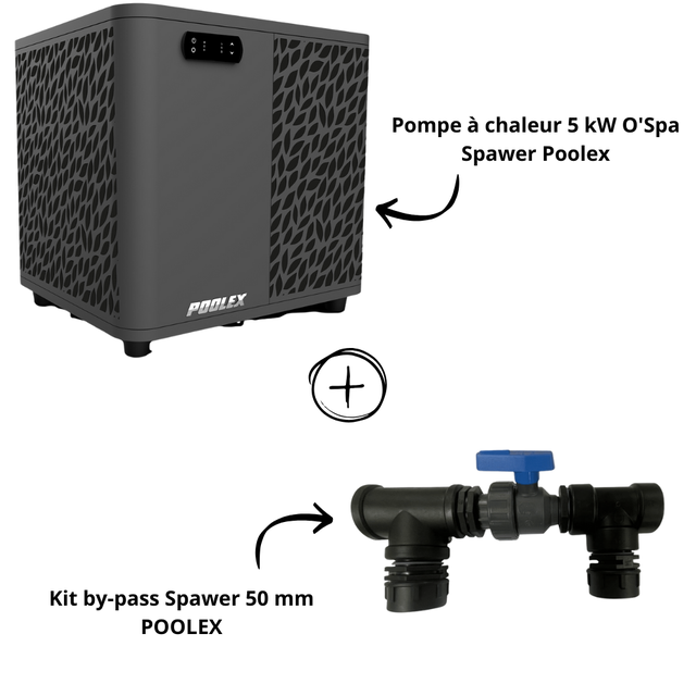 Pack transformation SPA pompe à chaleur 5 kW + by-pass