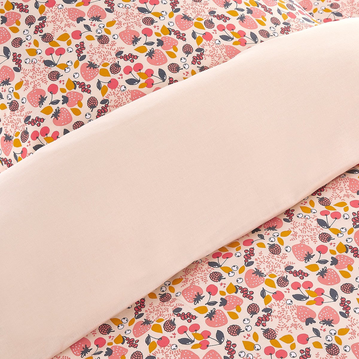 Housse de couette enfant, Fraise - Imprimé rose - 140 x 200 cm - 2