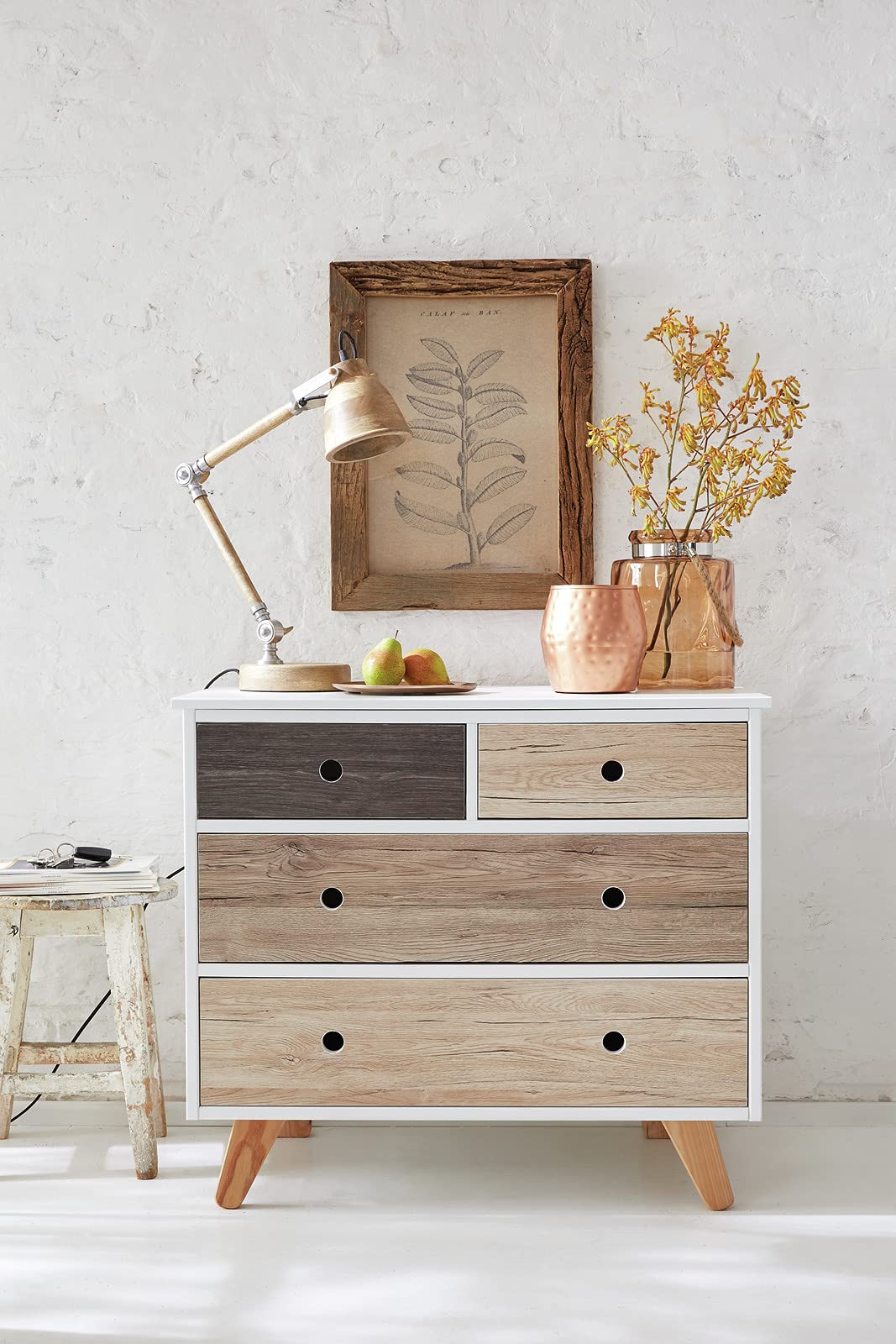 d-c-fix Pellicola Adesiva per mobili legno quercia rovere Santana calce marrone PVC plastica vinile impermeabile decorativa per cucina, armadio, porta - 4