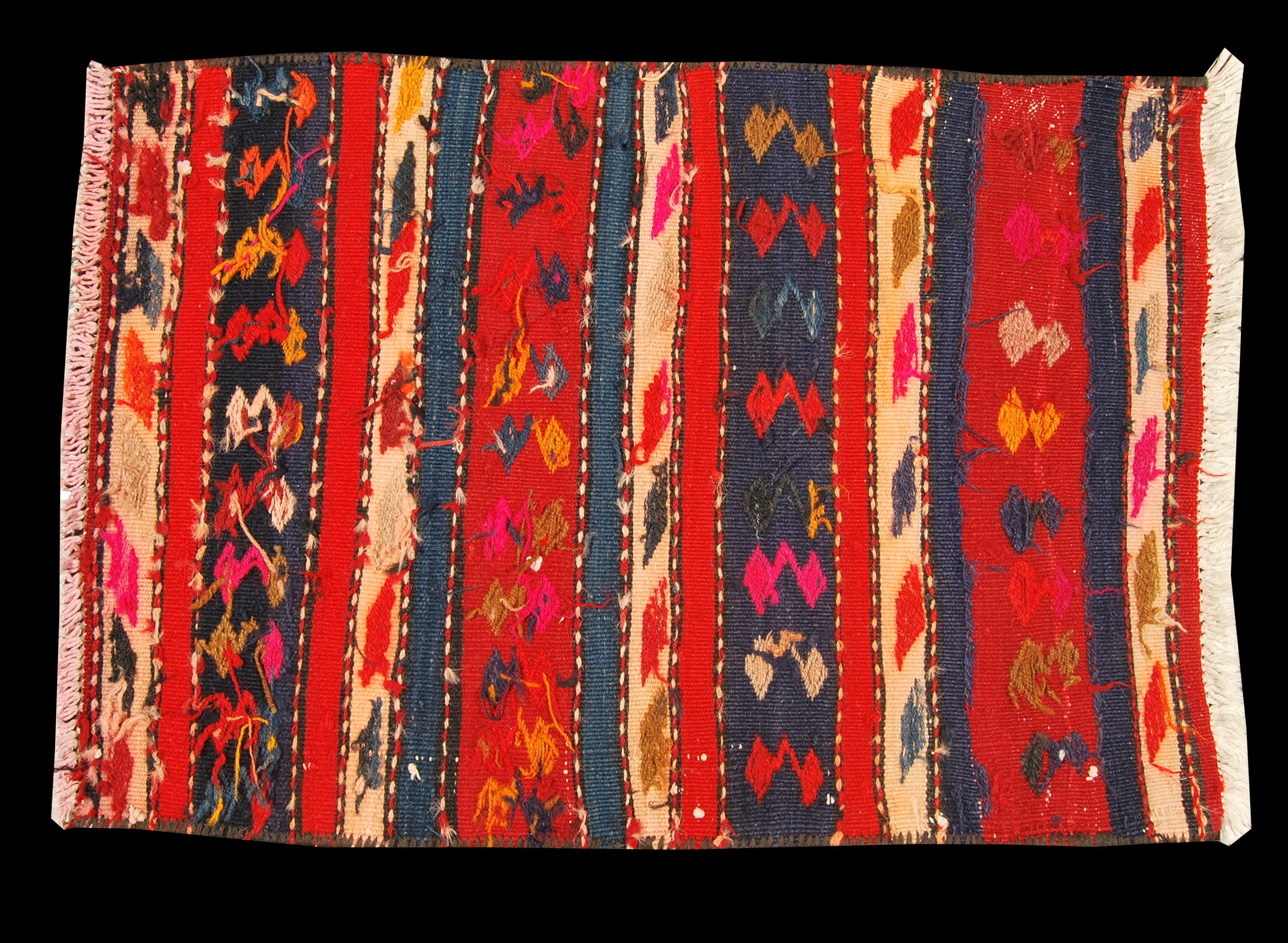 Oryginalny ręcznie tkany kilim/dywan z certyfikatem autentyczności 80x56cm GALLERIAFARAH1970