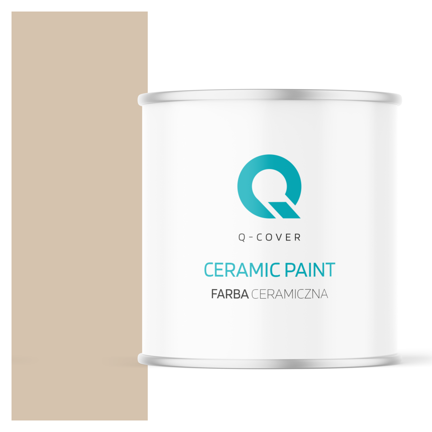 Farba Ceramiczna Do Ścian i Sufitów Q-Cover Beżowy H4155 Głęboki Mat 2L