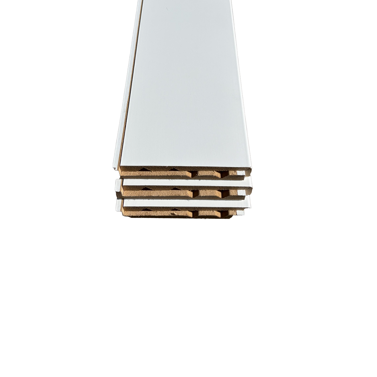 Lote de 6 cubrezócalos de MDF revestido blanco, L. 2,40 m x An. 13,1 cm x Esp. 22 mm - 3
