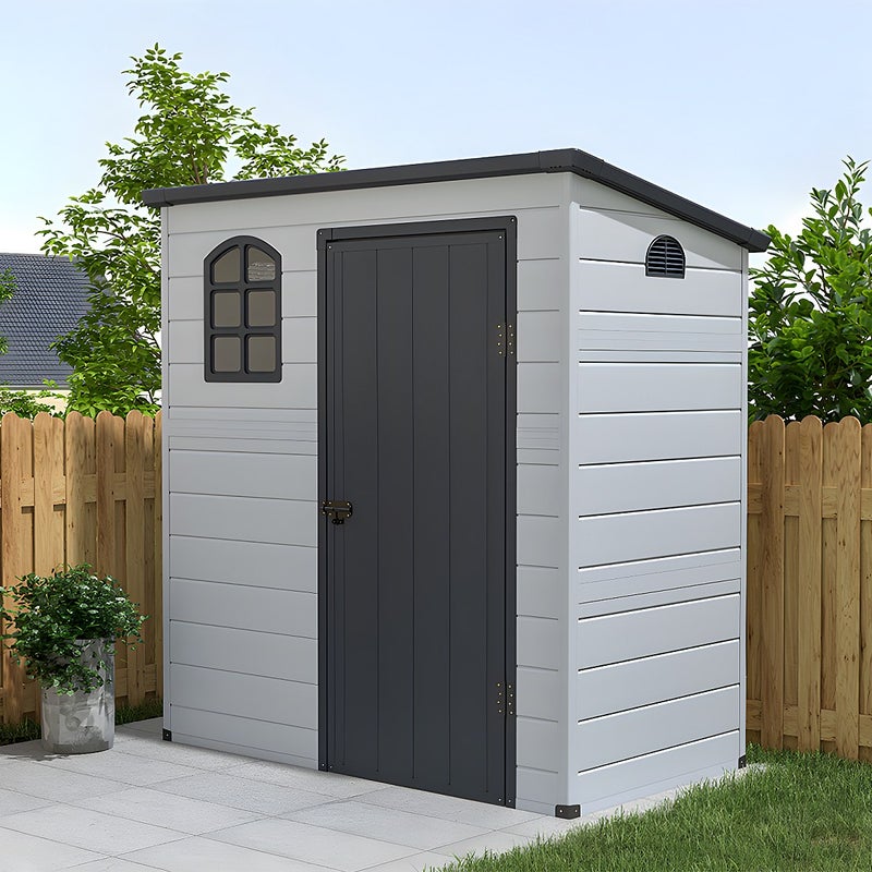 Wiata ogrodowa NERIO z żywicy w kolorze szarym antracytowym – 2,12 m²