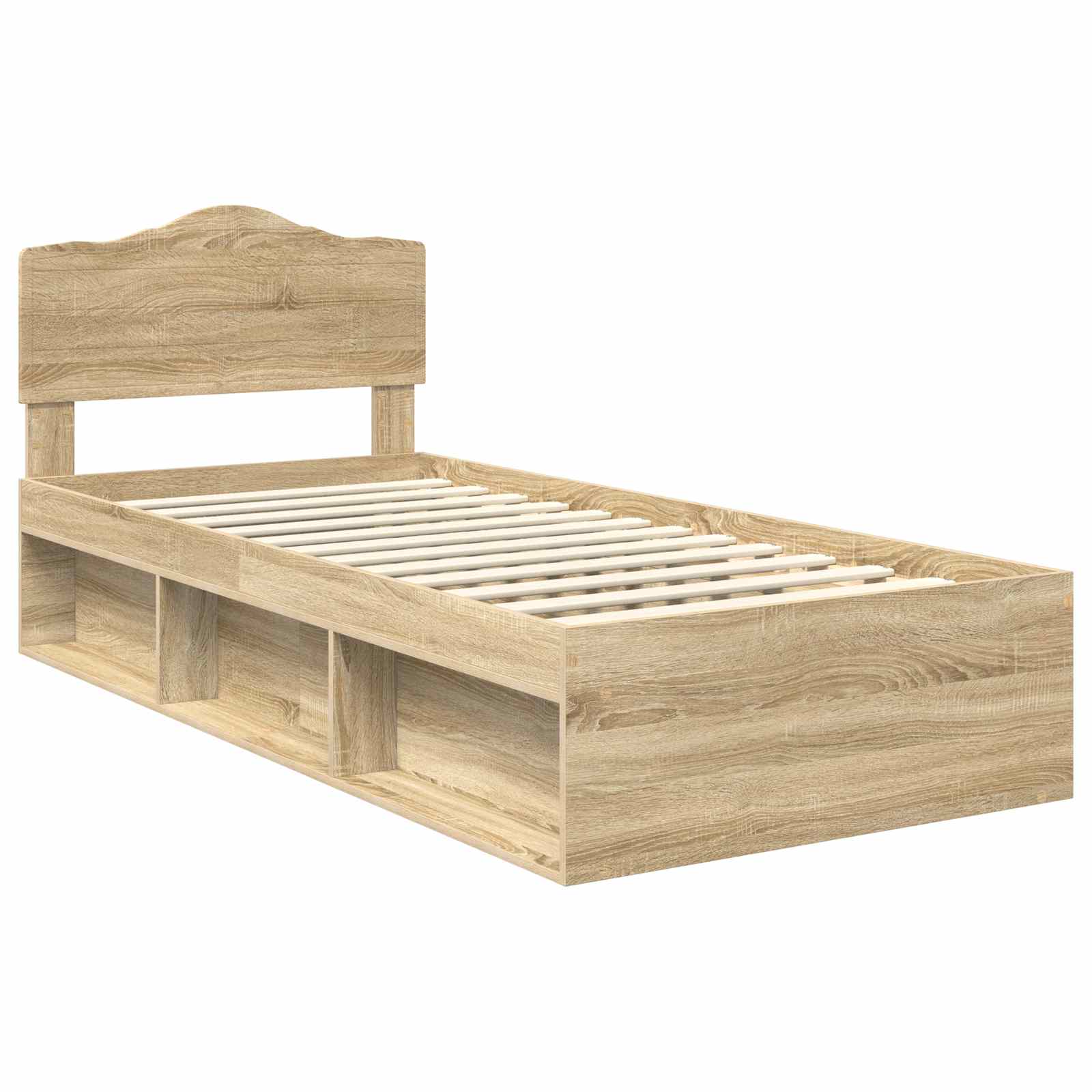 Cadre de lit en bois de pin massif, pour la chambre, 100 × 200 cm - 4