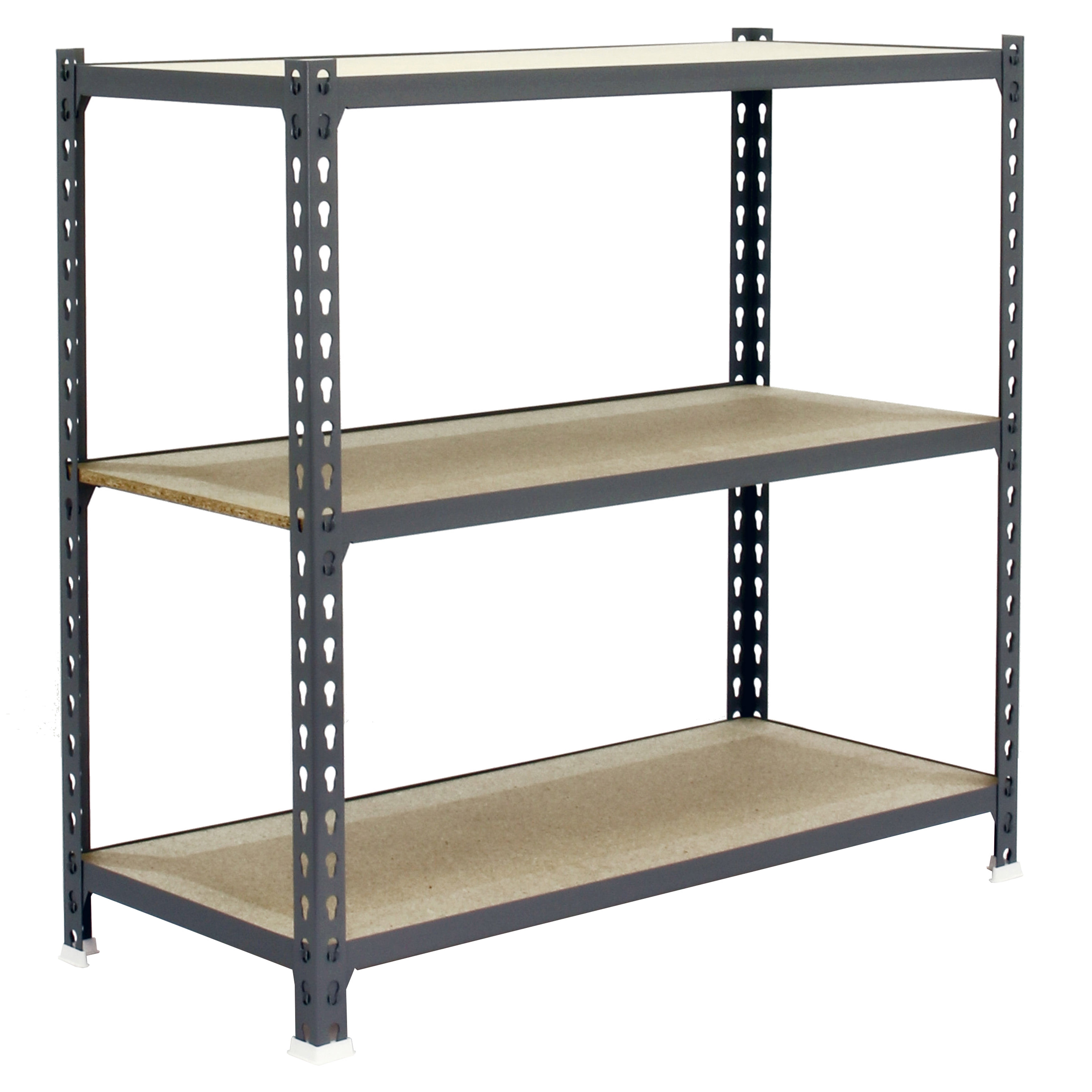 Étagère Métallique Charges Lourdes 150 Kg/niveau – 2 Tablettes Bois 43x100x40 Cm, Rayonnage Garage Atelier Cave, Robuste Et Facile à Monter