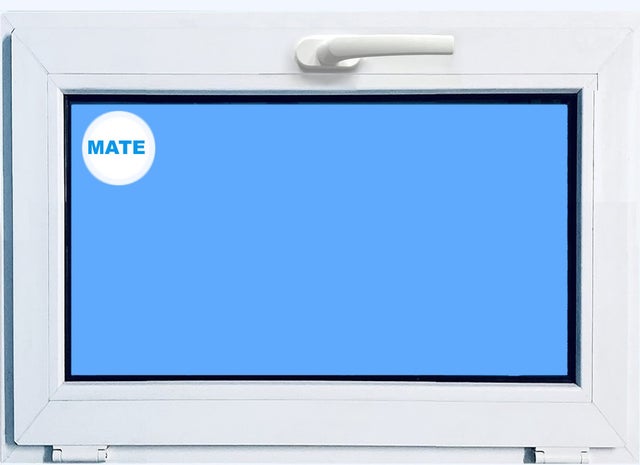 Ventana PVC 800X500 Blanca Oscilante Vidrio Mate