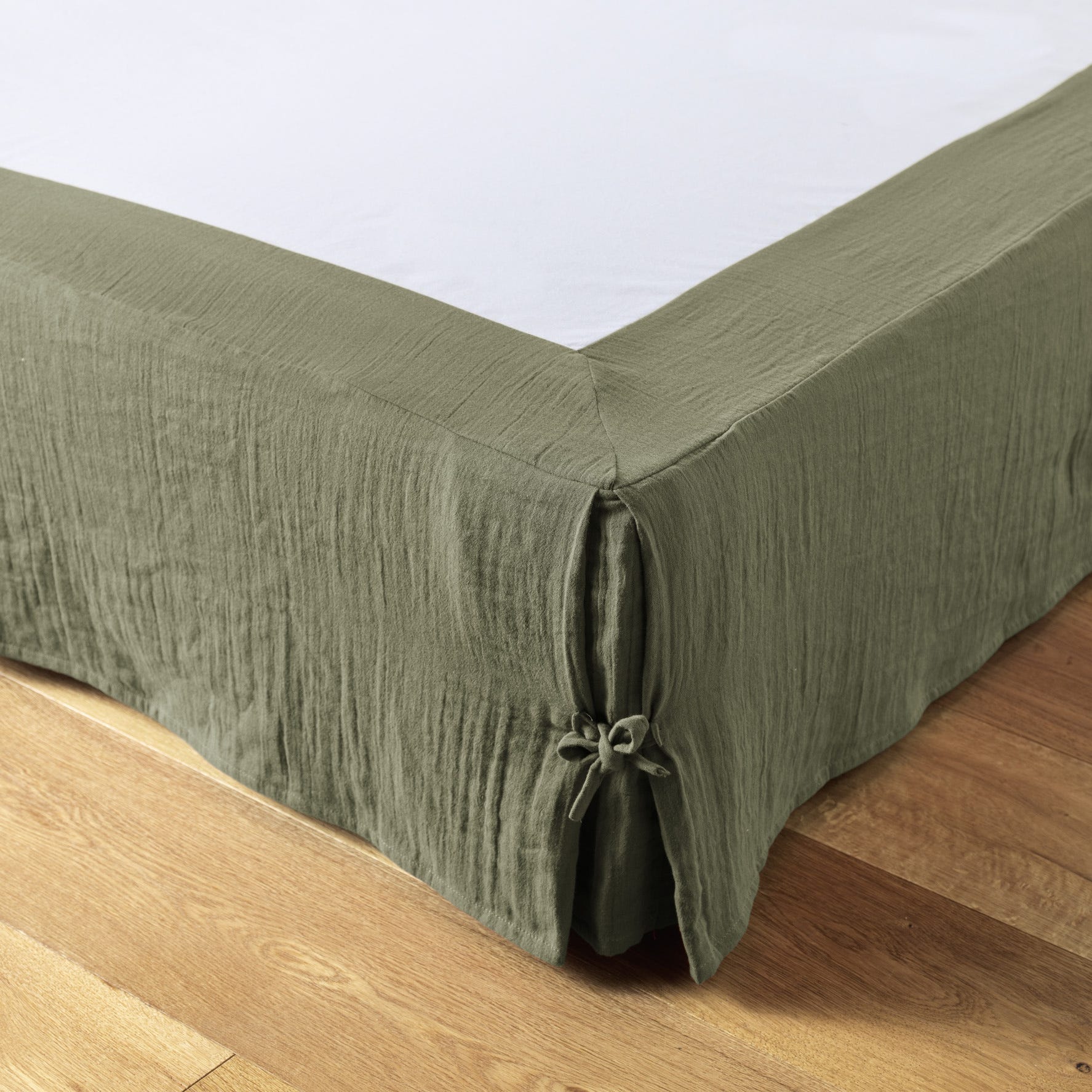 Cache-sommier 140 x 190 cm – Double Gaze de Coton 125 g/m² – Gaïa Bleu Canard - Maison Cache-sommier 140 x 190 cm – Double Gaze de Coton 125 g/m² – Gaïa Bleu Canard - Maison