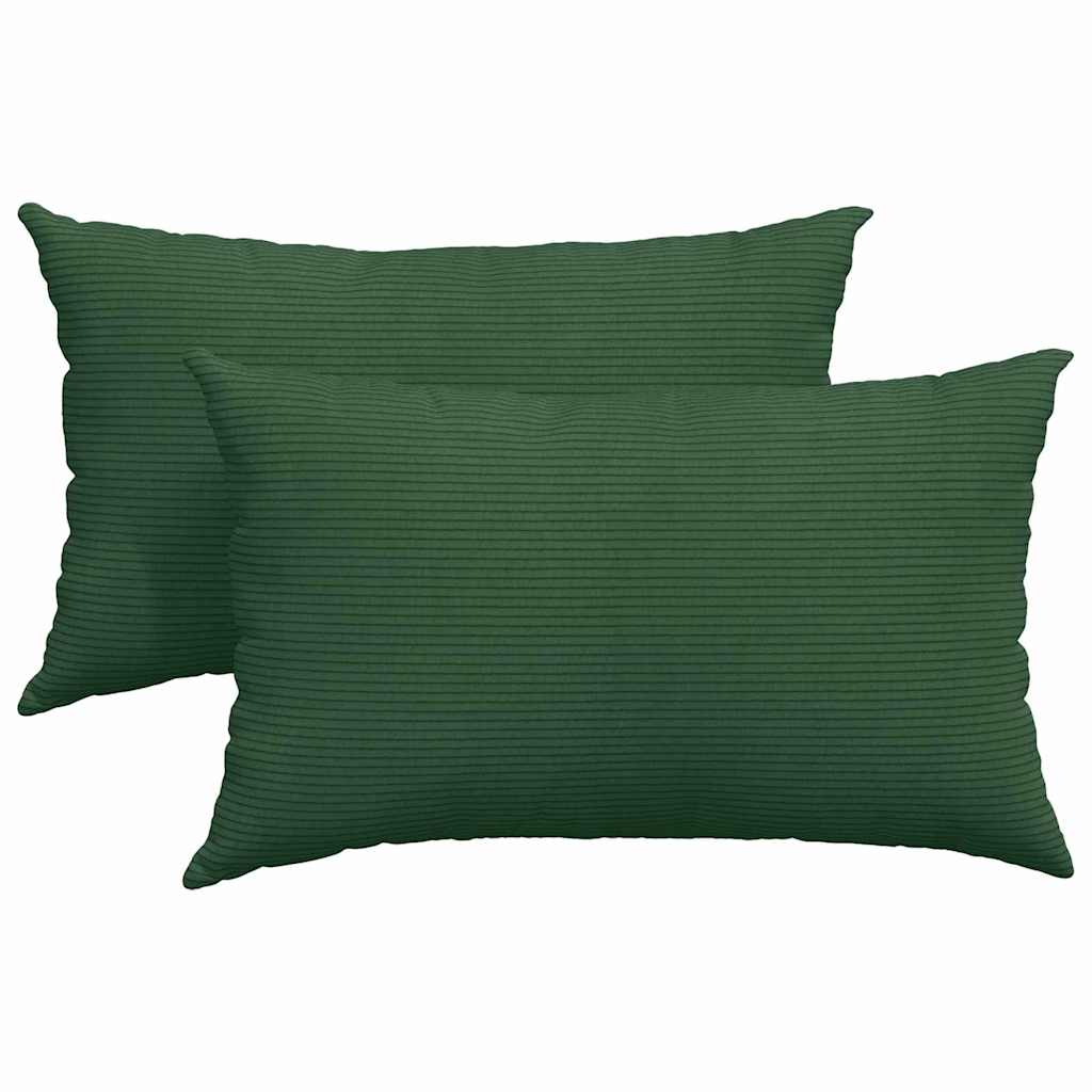 Coussins de canapé 2 pcs Vert foncé 50 x 30 cm vidaXL - 2