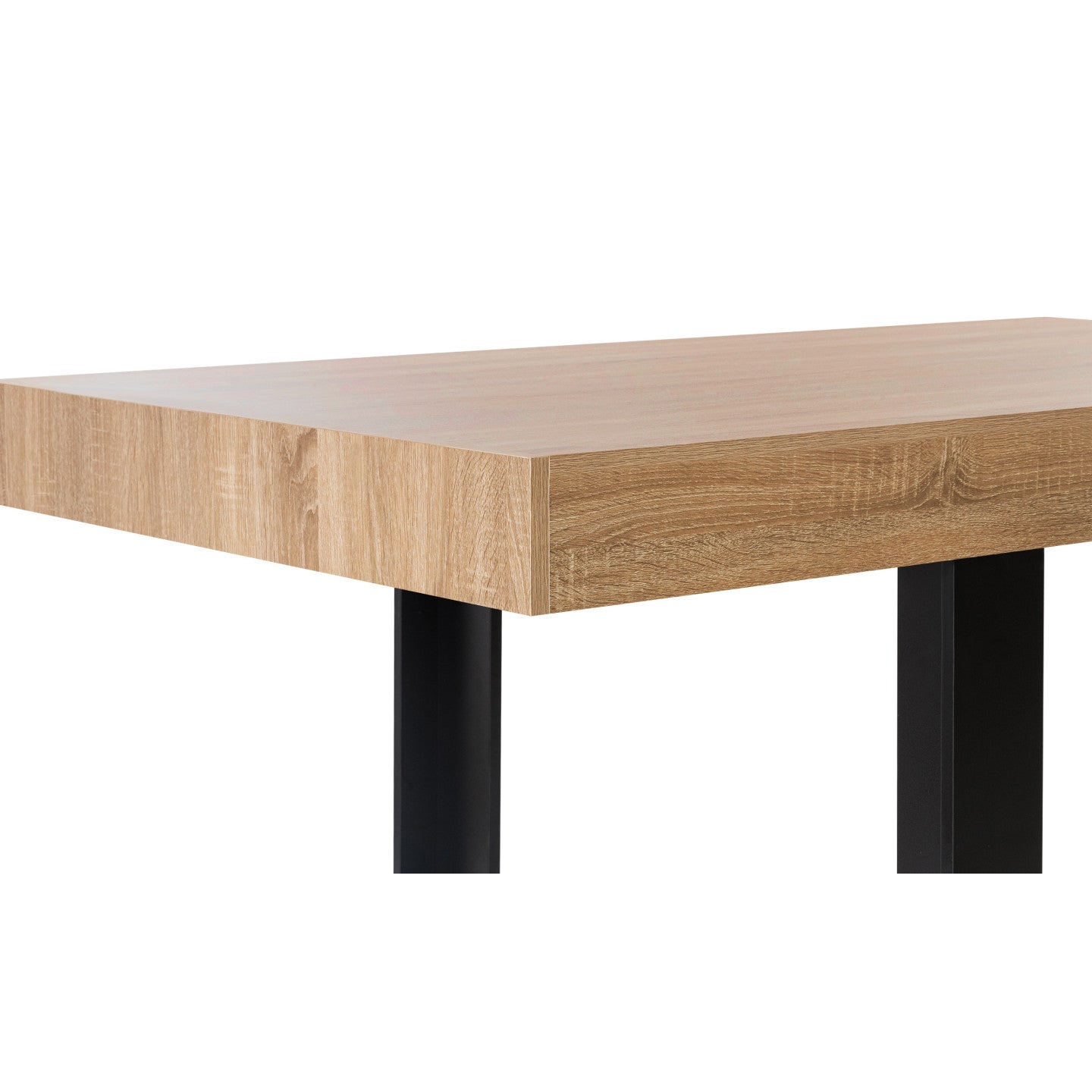 Table à manger rectangle PHOENIX 8 personnes bois et noir 200 cm - 5
