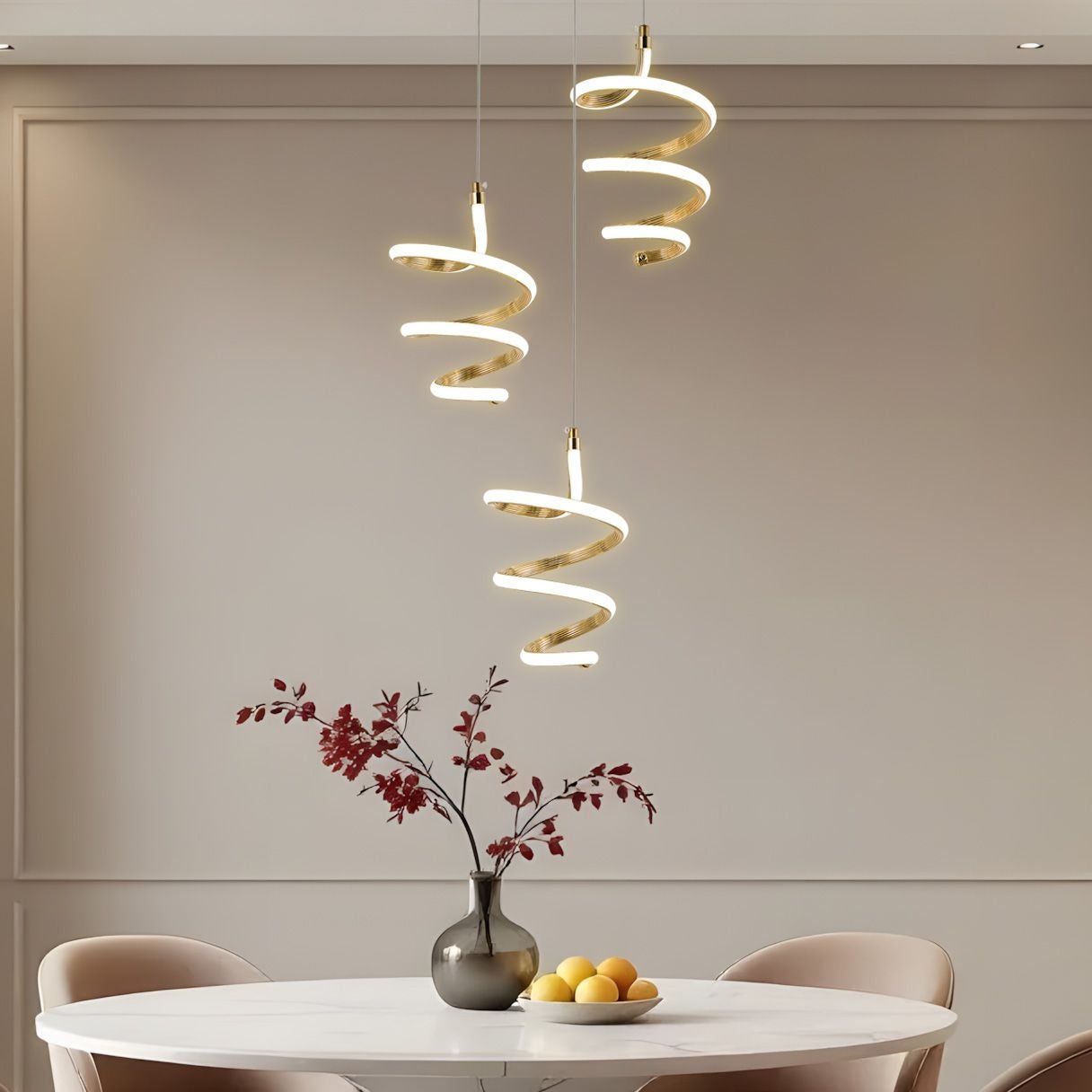 Lampa Sufitowa Wisząca Led Toolight G075-3Cpr Złoty - 2