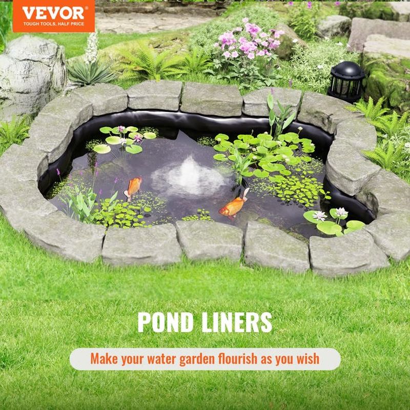 Bâche pour étang - 3x4 m - HDPE 0,3 mm - Anti-UV - Pliable - 7