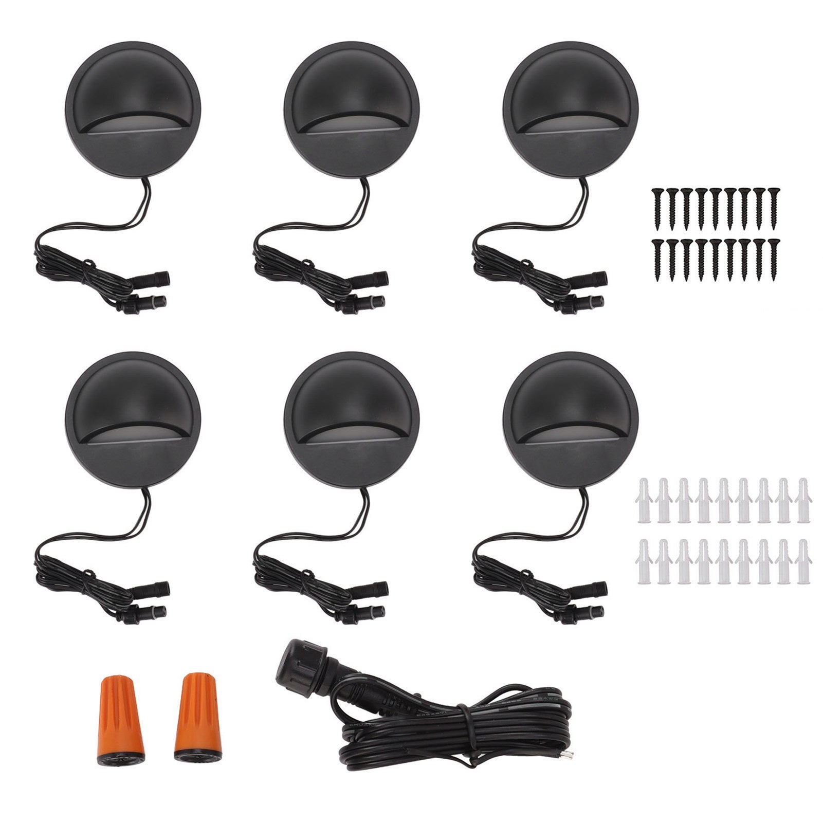 6 sztuk niskonapięciowych lamp mostkowych IP67 wodoodporne ciepłe białe diody LED lampy schodkowe do ogrodu, ogrodzenia, schodów 12 do 36 V