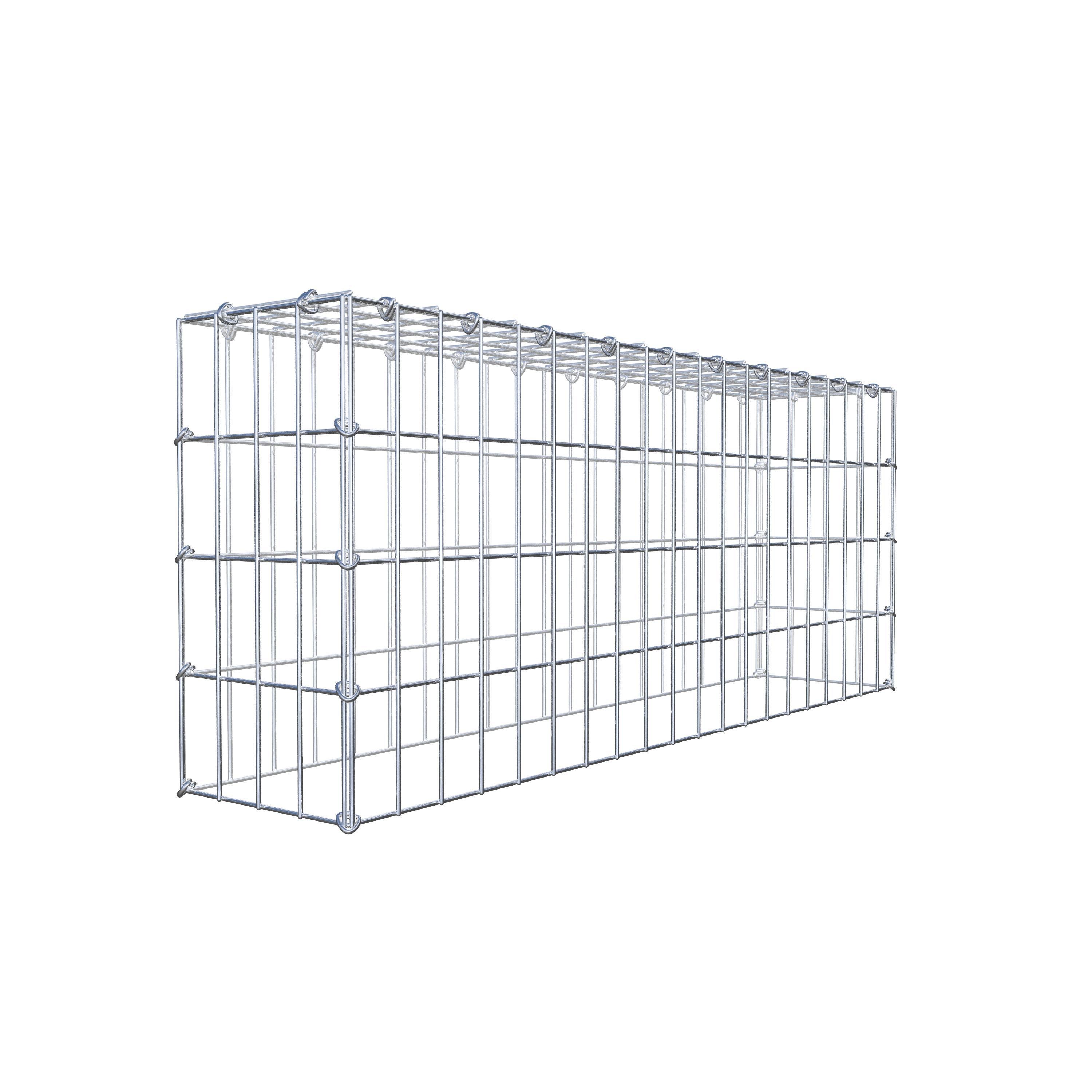 Gavión para apilar en acero galvanizado 100x40x20cm (LxAxP), malla 5 x 10cm, Anillo en C, sin rejilla inferior - 6