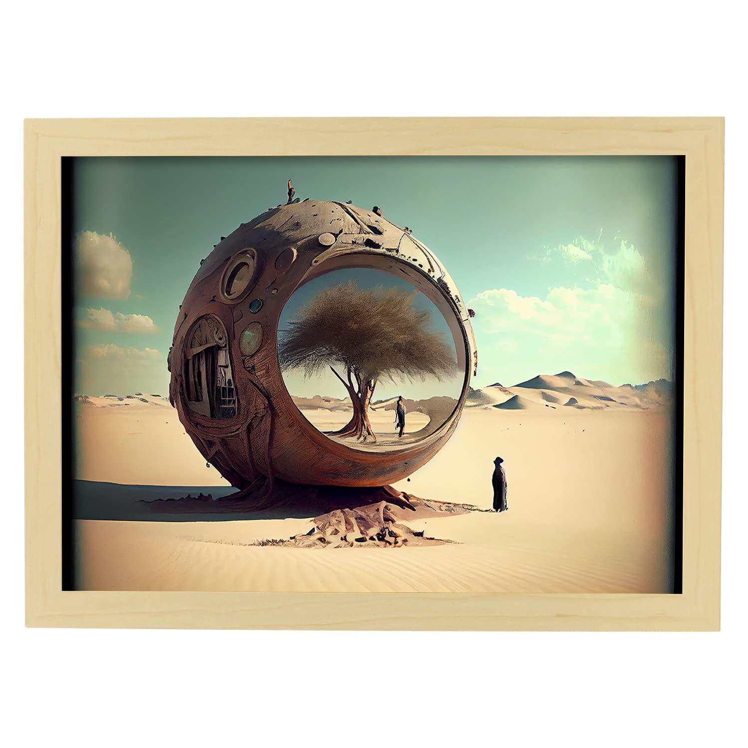 Nacnic poster espejo de la naturaleza en estilo surrealismo cinematográfico ilustraciones y grabados de historieta abstracta para a3 marcos madera