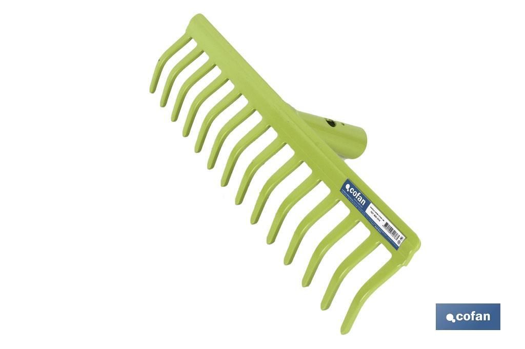 Rastrello Da Giardino Con 14 Denti - Manico In Acciaio, Regolabile, Per Lavori Pesanti - Foto 2