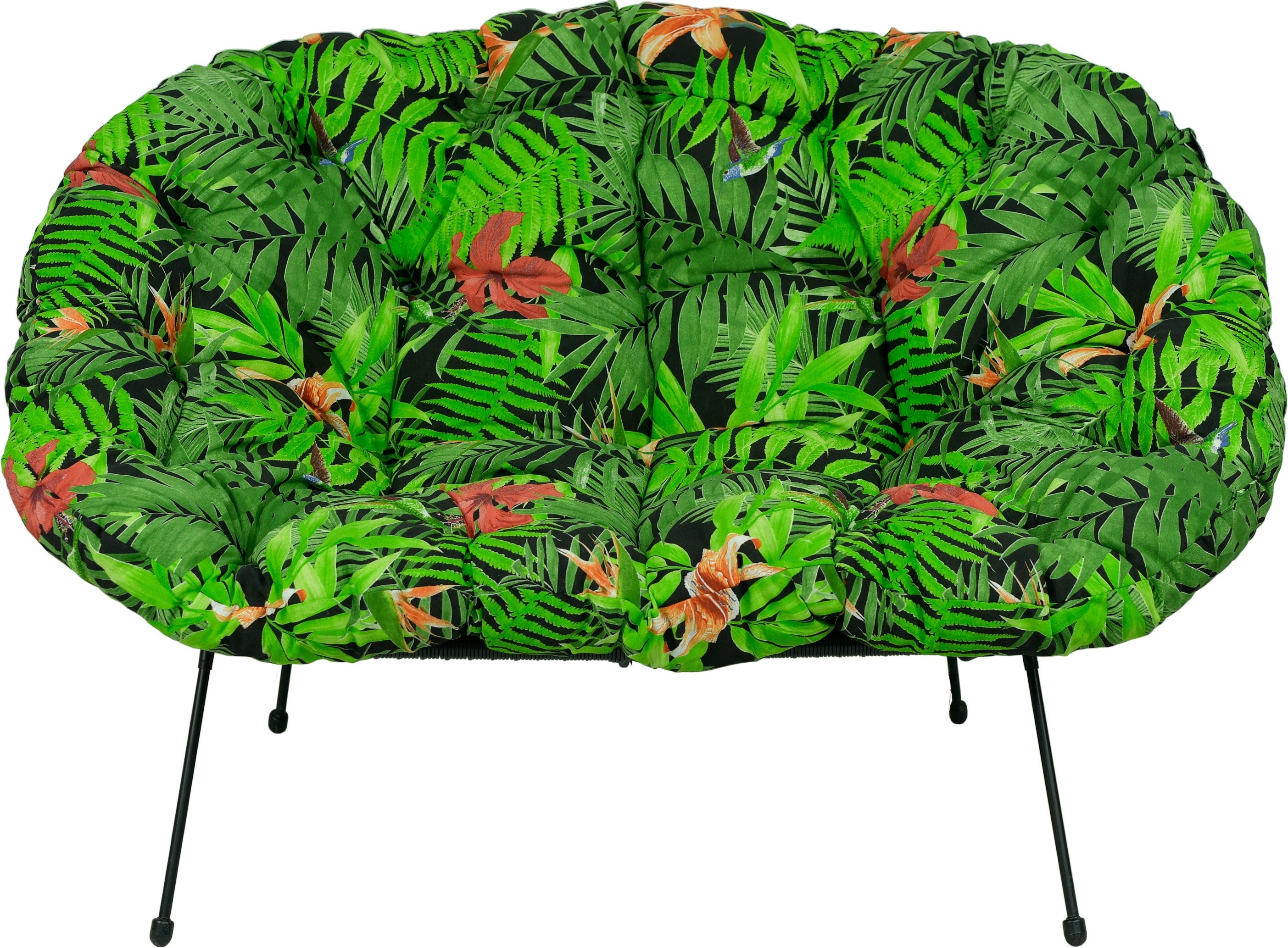 Poduszka na sofę żyłkową AMPO zielony czarny 1 szt.